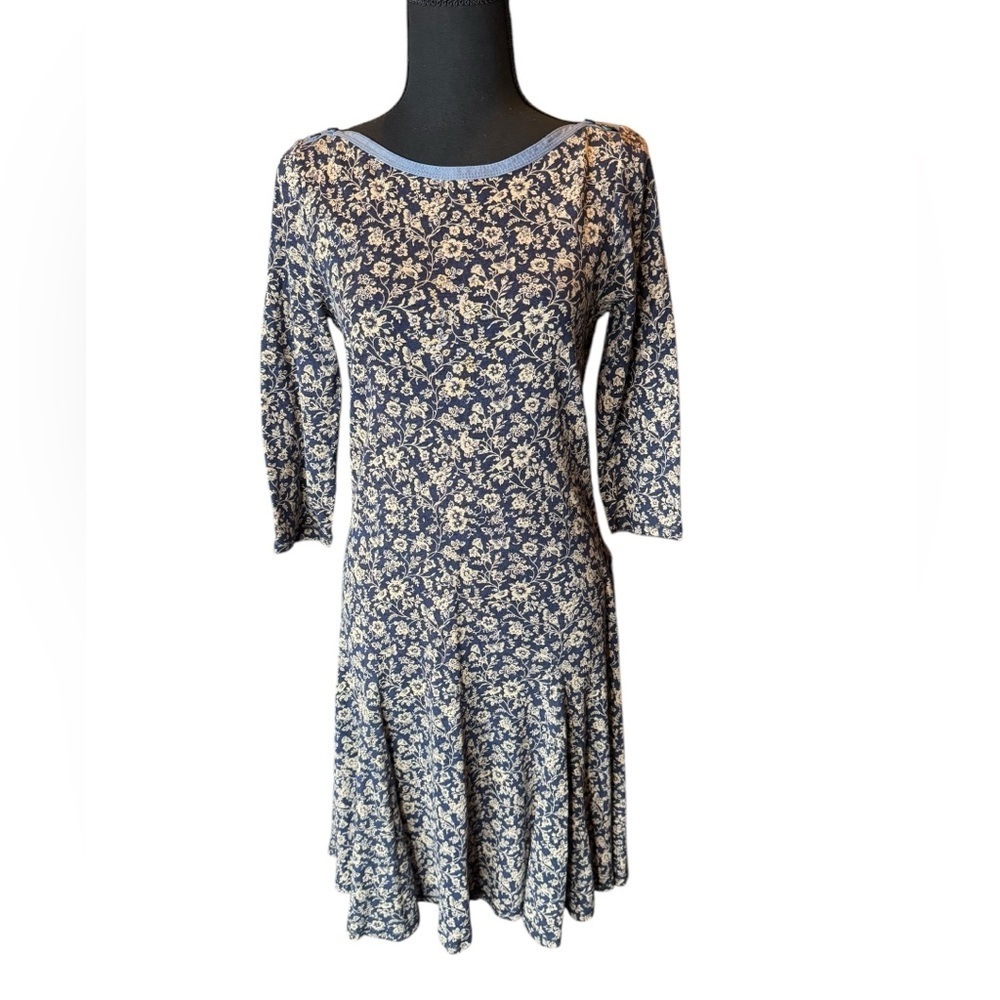 Lauren Ralph Lauren Floral Drop Waist Dress Cottagecore Boho Prairie Small Z38 - Picture 2 of 10